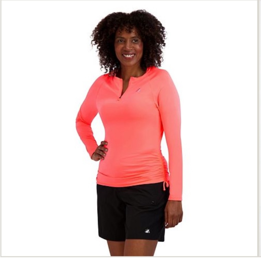 ZeroXposur Women's Bright Coral Long Sleeve Top